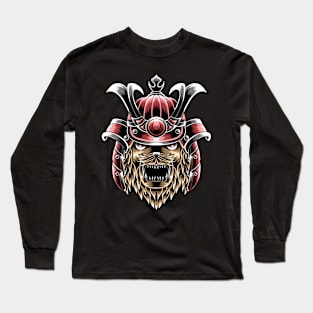 Artwork Illustration Lion King Samurai Ambition Long Sleeve T-Shirt